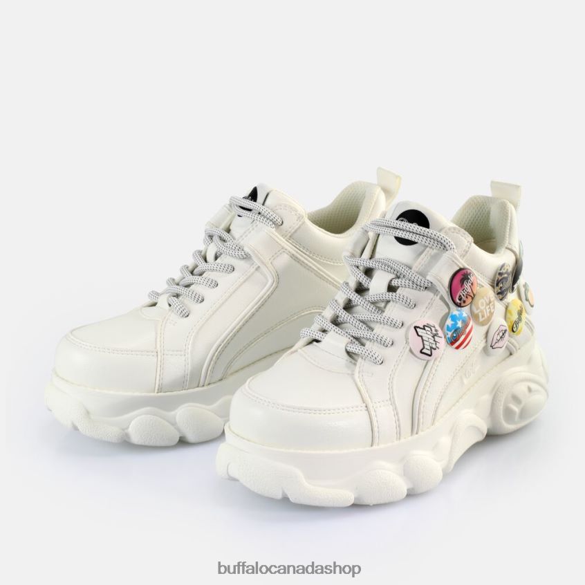 CLD Corin Button Sneakers Low vegan White Buffalo ZL64TZ143 |Sneakers