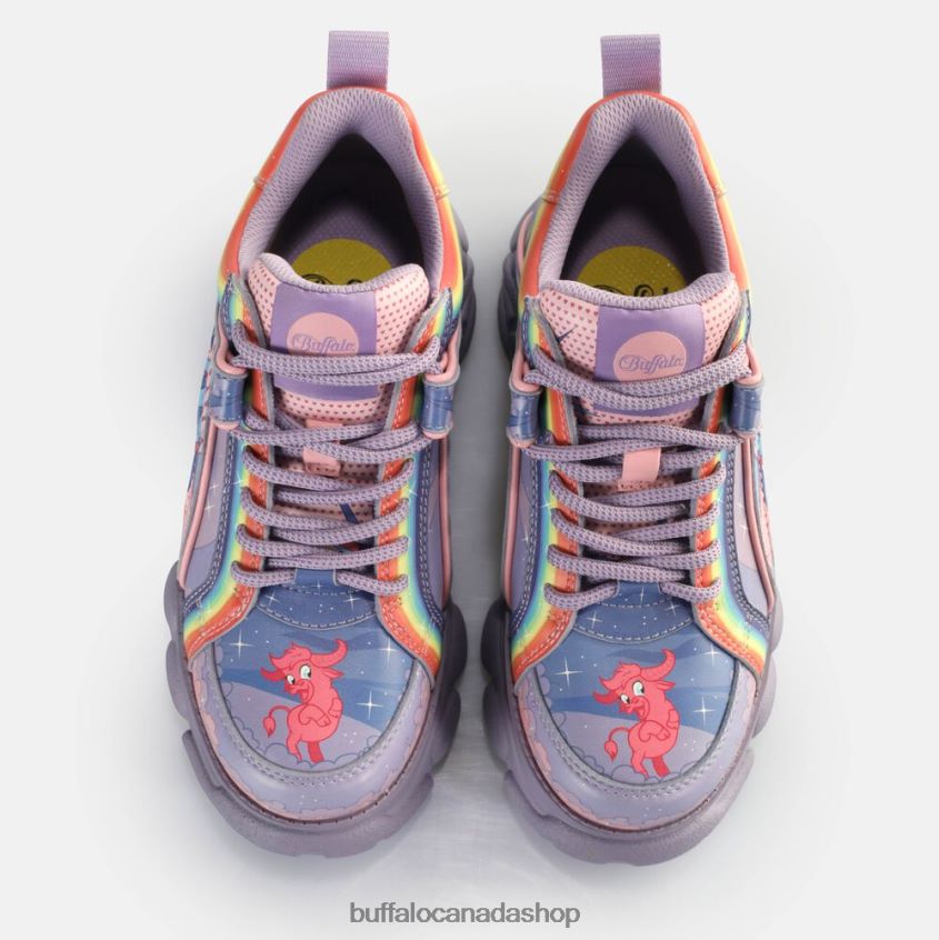 CLD Corin Graffiti Sneakers Low vegan Purple Love Buffalo ZL64TZ139 |Sneakers