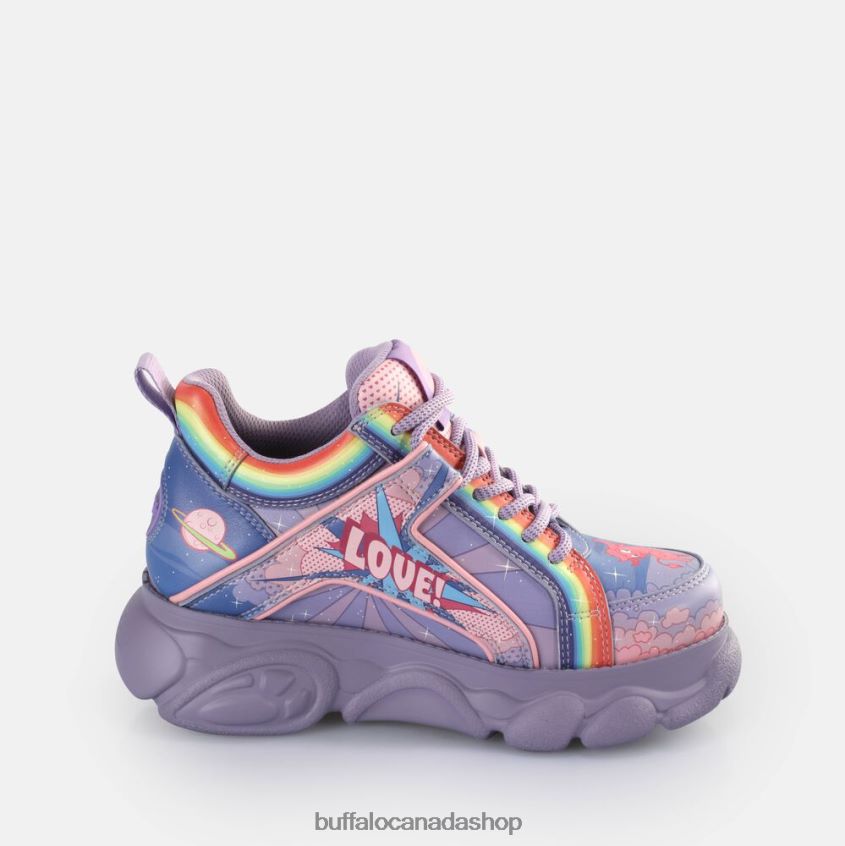 CLD Corin Graffiti Sneakers Low vegan Purple Love Buffalo ZL64TZ139 |Sneakers