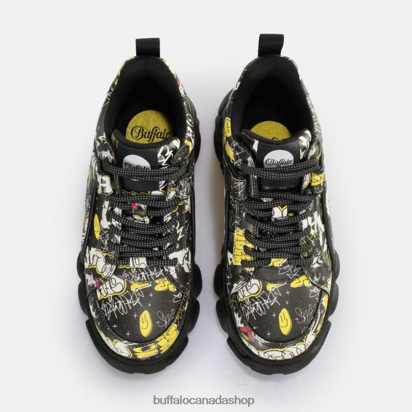 CLD Corin Sneaker Low vegan Graffiti Black Buffalo ZL64TZ209 |Sneakers