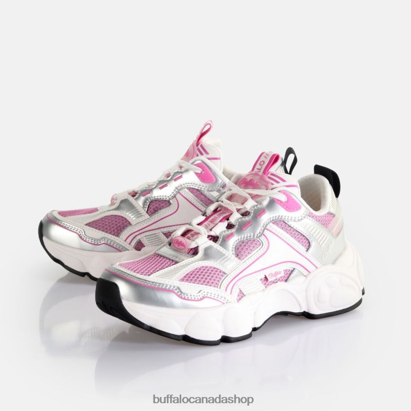 CLD Run JOG trainers low vegan Silver/Pink Buffalo ZL64TZ239 |Sneakers