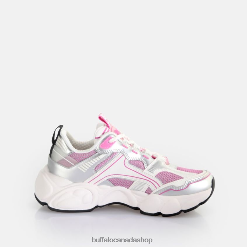 CLD Run JOG trainers low vegan Silver/Pink Buffalo ZL64TZ239 |Sneakers