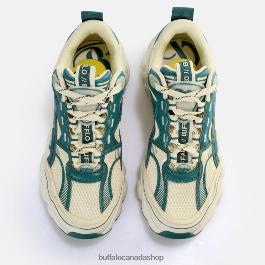 CLD Run Jog Sneakers Low vegan Cream/Green Buffalo ZL64TZ912 |Sneakers