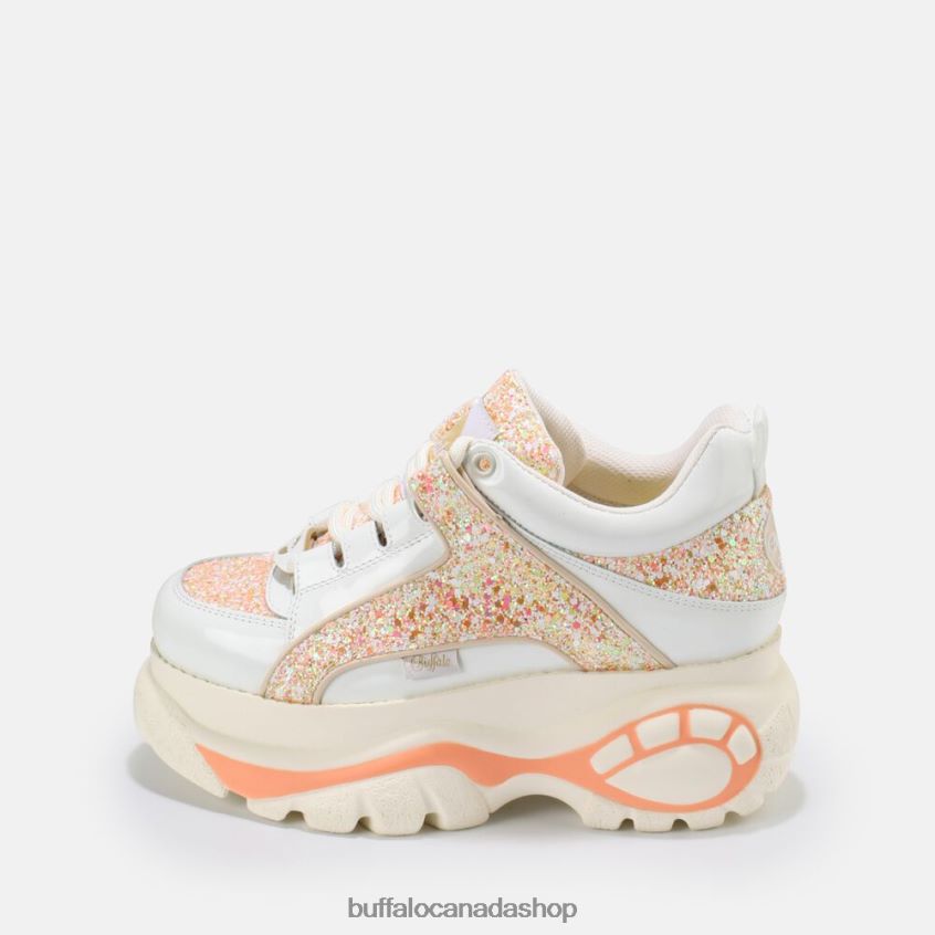 Classic Sneaker Low leather White/Orange Buffalo ZL64TZ800 |Sneakers