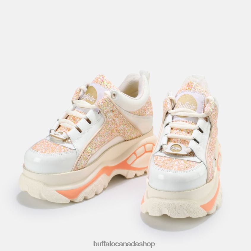 Classic Sneaker Low leather White/Orange Buffalo ZL64TZ800 |Sneakers