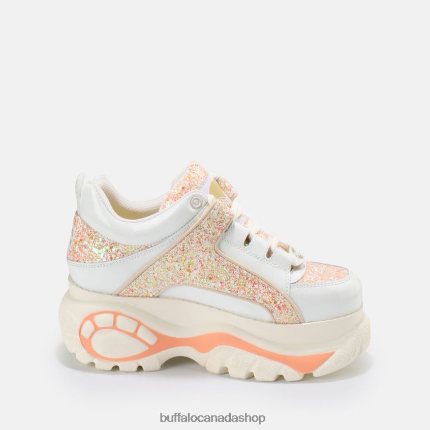 Classic Sneaker Low leather White/Orange Buffalo ZL64TZ800 |Sneakers