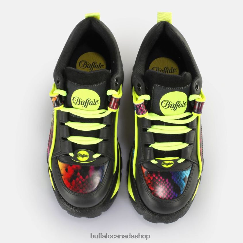 Classic Sneakers Low Black/Rainbow Snake Buffalo ZL64TZ829 |Sneakers