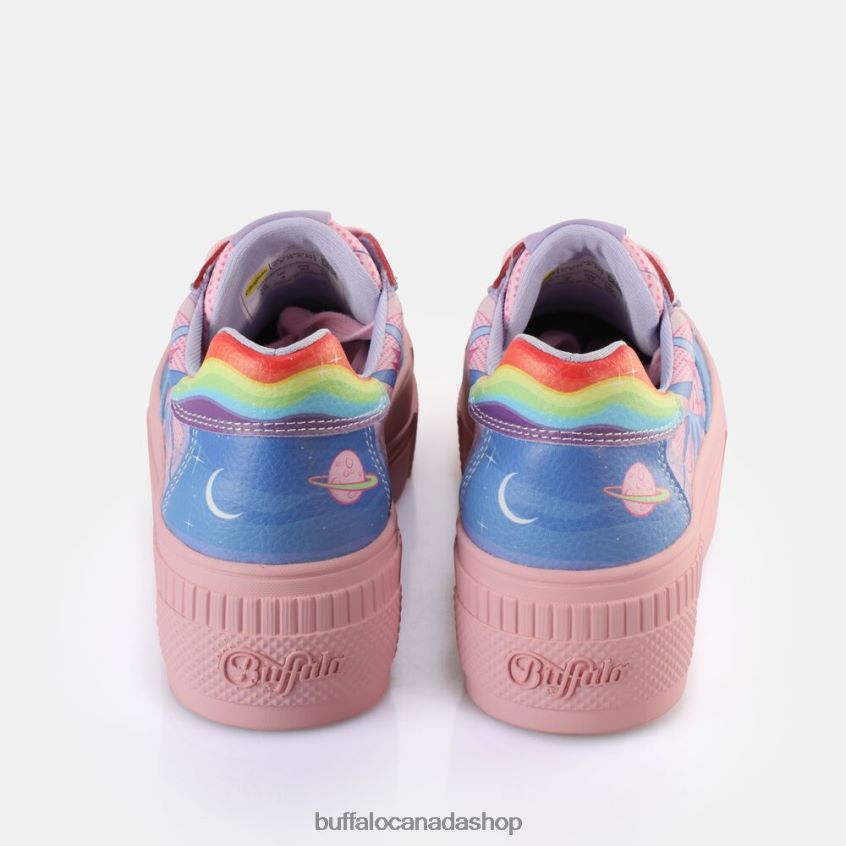 Paired Graffiti Sneakers Low vegan Lilac Love Buffalo ZL64TZ33 |Sneakers