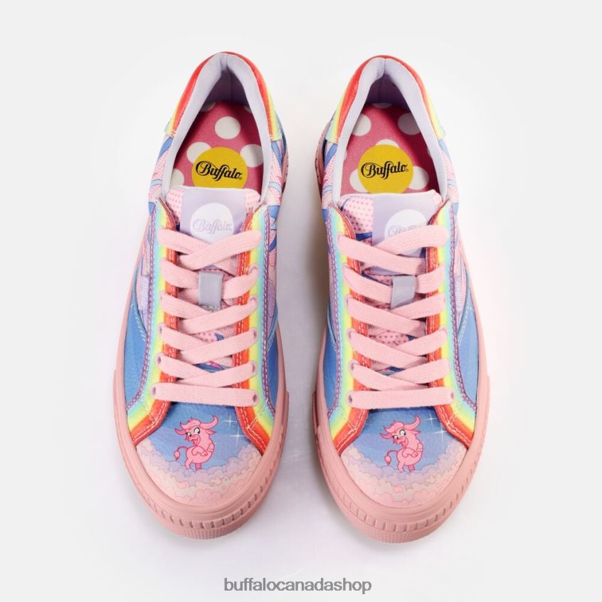 Paired Graffiti Sneakers Low vegan Lilac Love Buffalo ZL64TZ33 |Sneakers