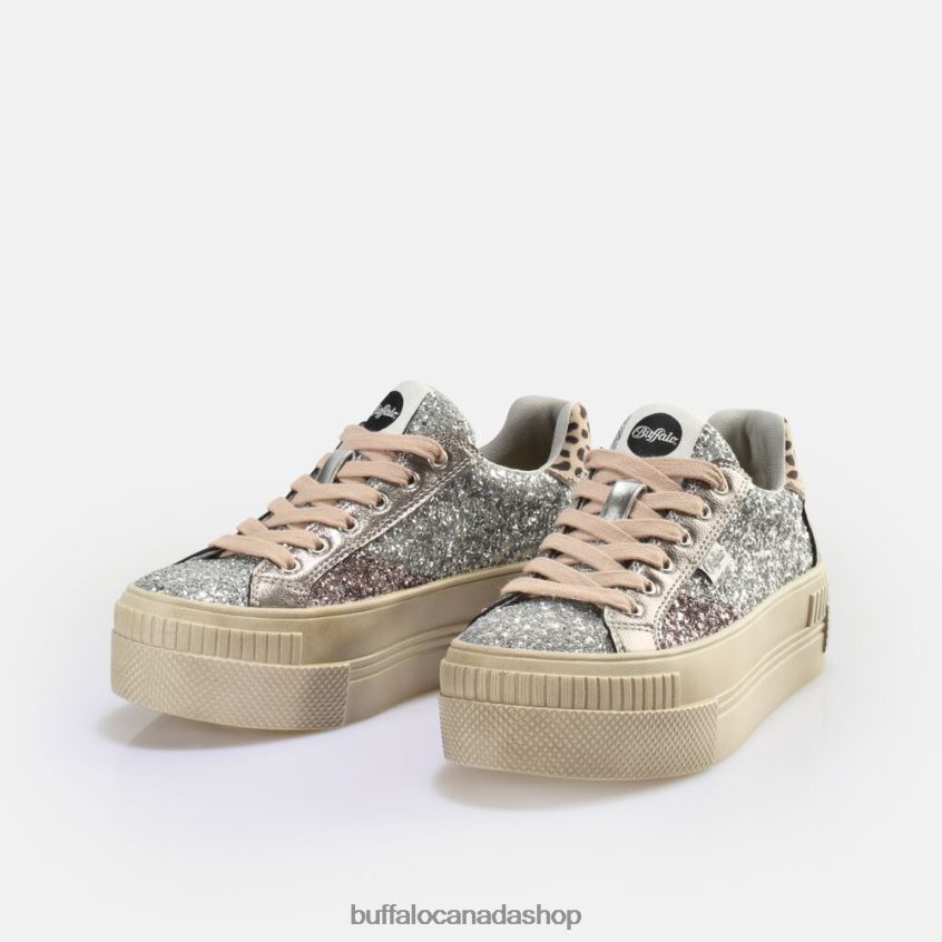 Paired Laceup Lo Sneaker Low vegan Silver Buffalo ZL64TZ163 |Sneakers