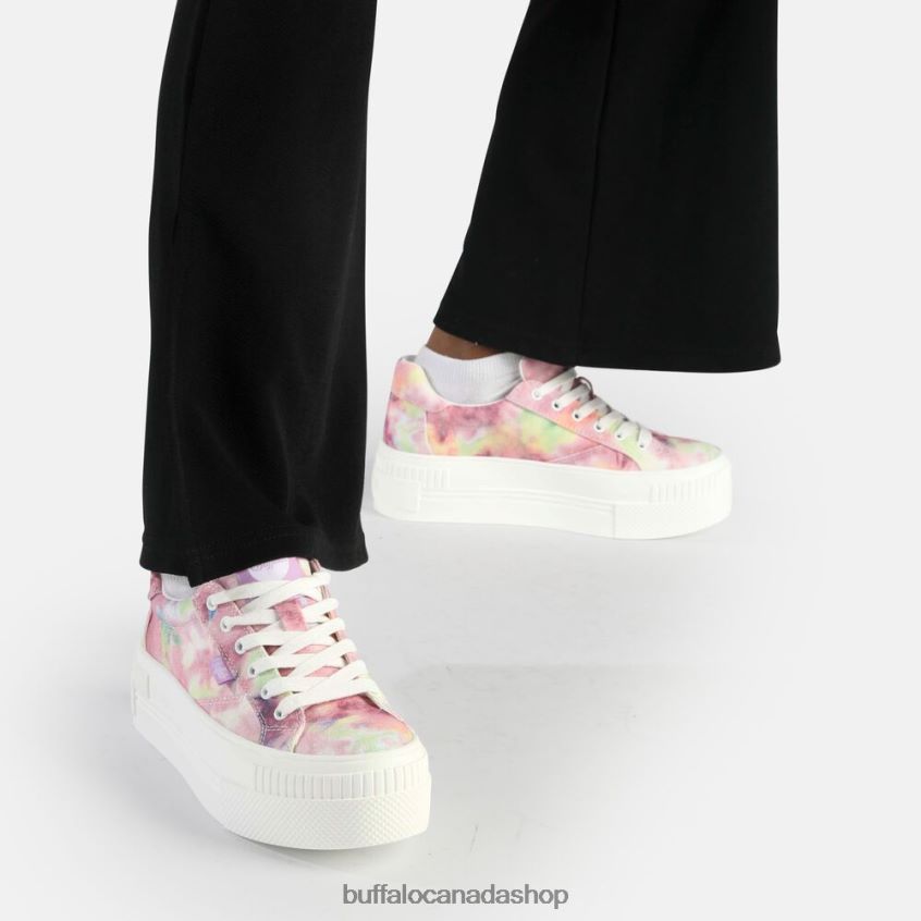 Paired Sneakers Low vegan Batik Purple Buffalo ZL64TZ110 |Sneakers