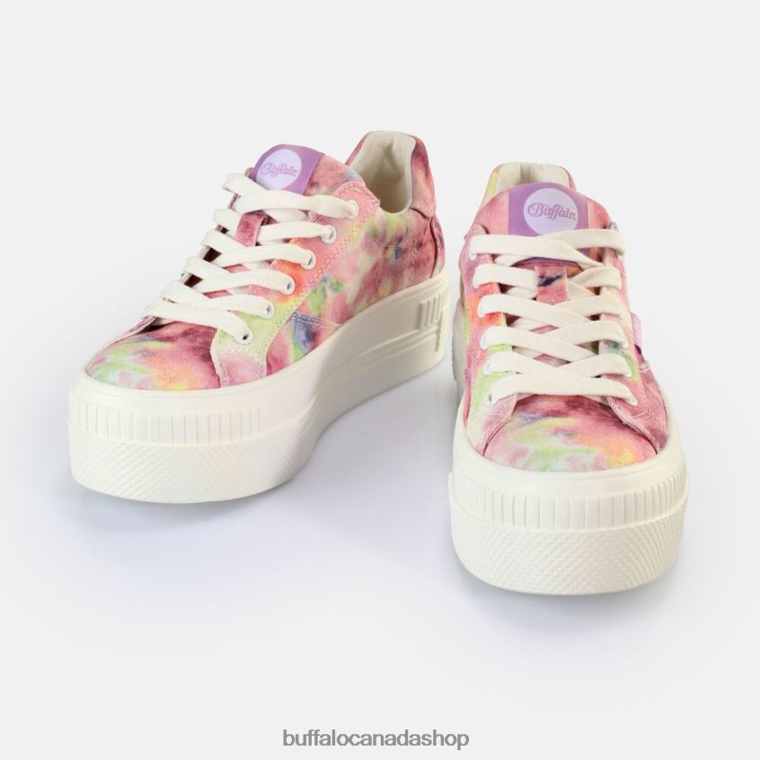 Paired Sneakers Low vegan Batik Purple Buffalo ZL64TZ110 |Sneakers