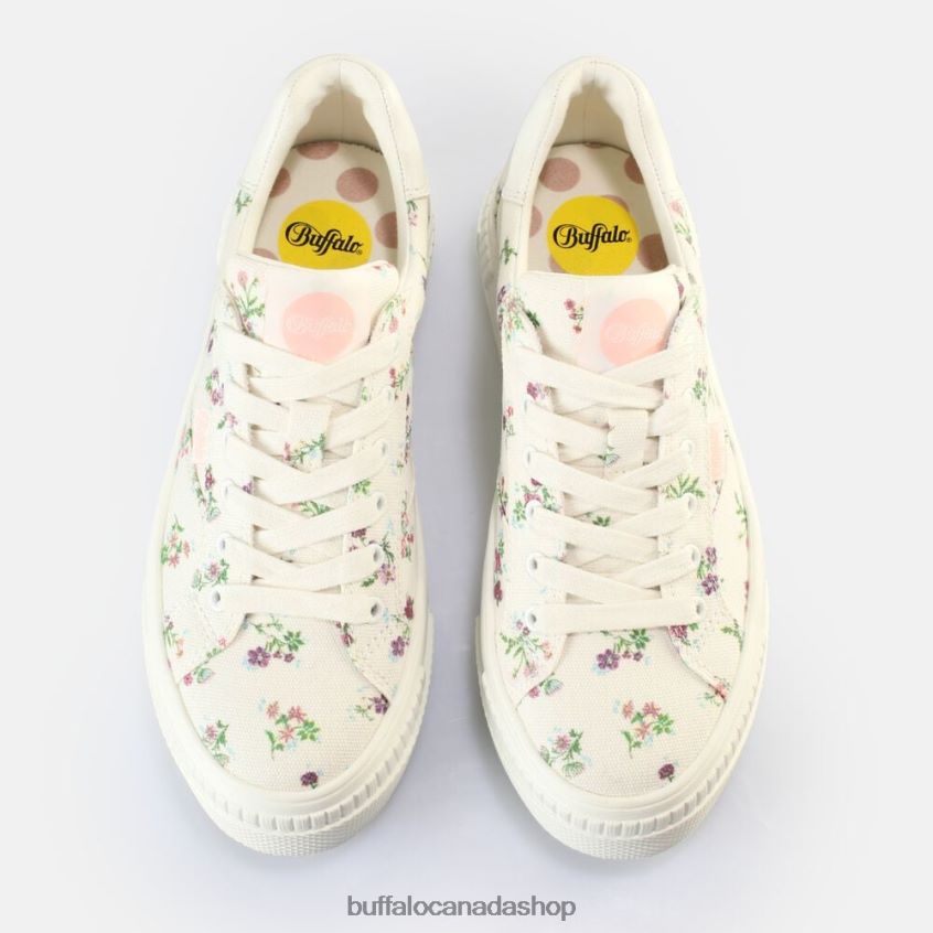 Paired Sneakers Low vegan White/Flowers Buffalo ZL64TZ661 |Sneakers