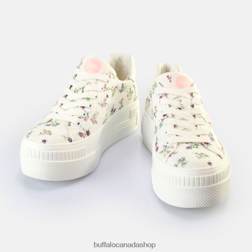 Paired Sneakers Low vegan White/Flowers Buffalo ZL64TZ661 |Sneakers