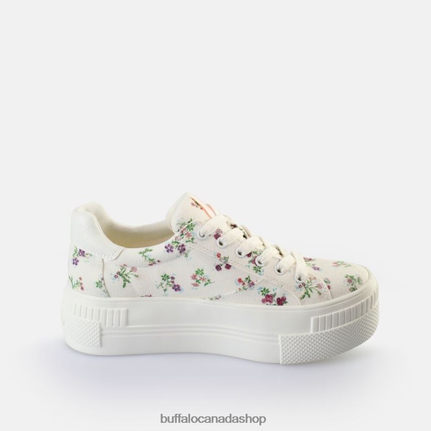 Paired Sneakers Low vegan White/Flowers Buffalo ZL64TZ661 |Sneakers
