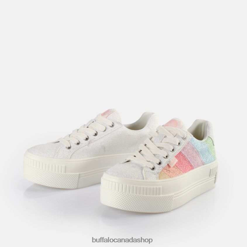 Paired Sneakers Low vegan White/Rainbow Buffalo ZL64TZ457 |Sneakers