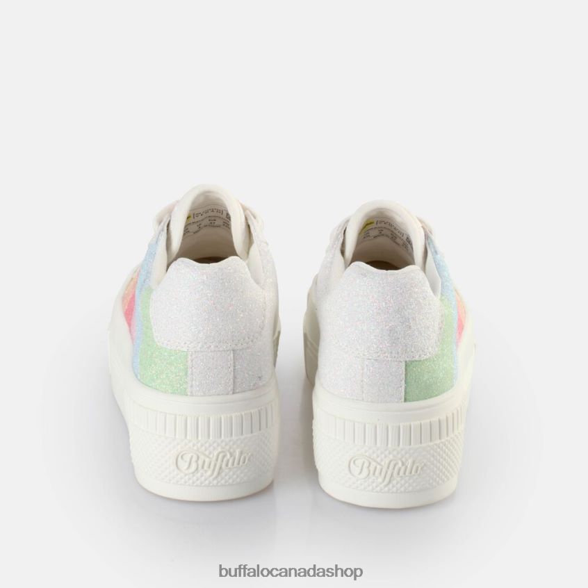 Paired Sneakers Low vegan White/Rainbow Buffalo ZL64TZ457 |Sneakers