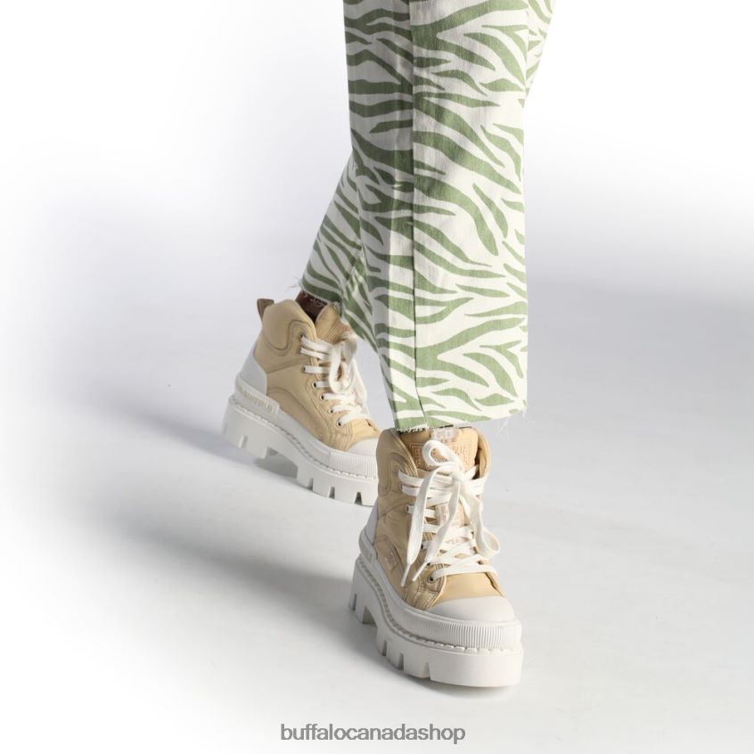 Raven Laceup Mid Sneaker High vegan Cream Buffalo ZL64TZ655 |Sneakers