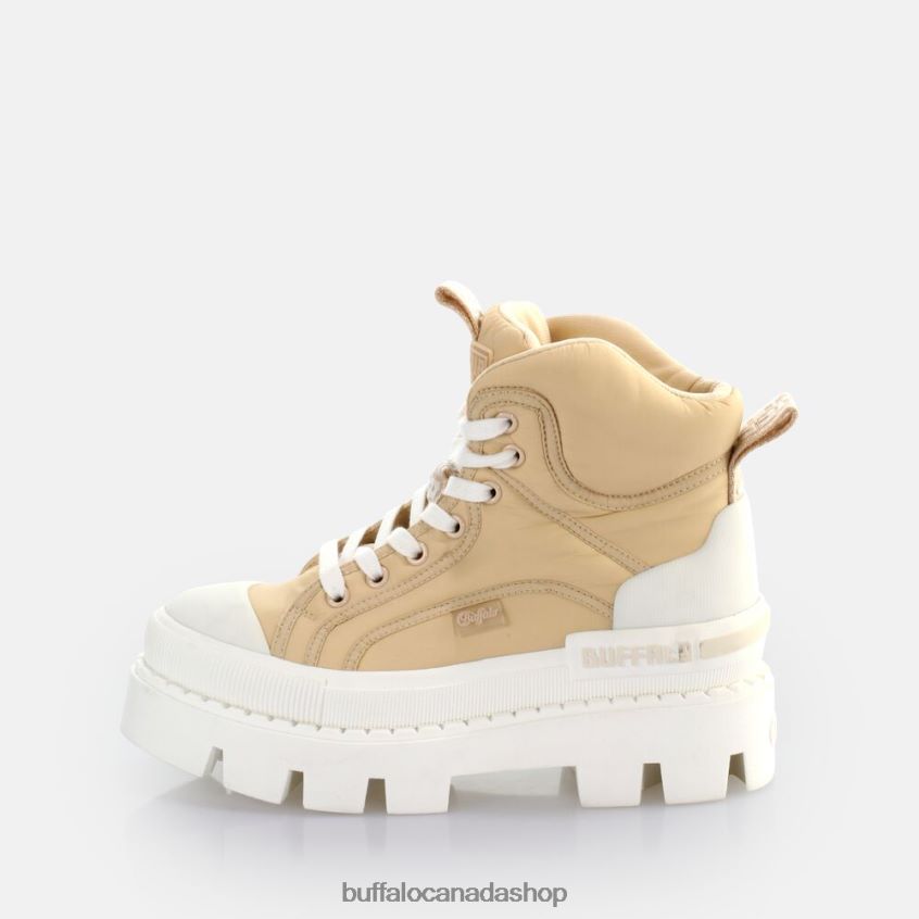 Raven Laceup Mid Sneaker High vegan Cream Buffalo ZL64TZ655 |Sneakers