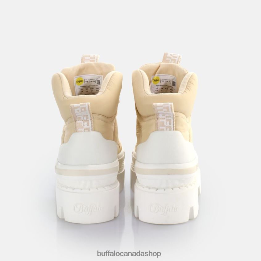 Raven Laceup Mid Sneaker High vegan Cream Buffalo ZL64TZ655 |Sneakers