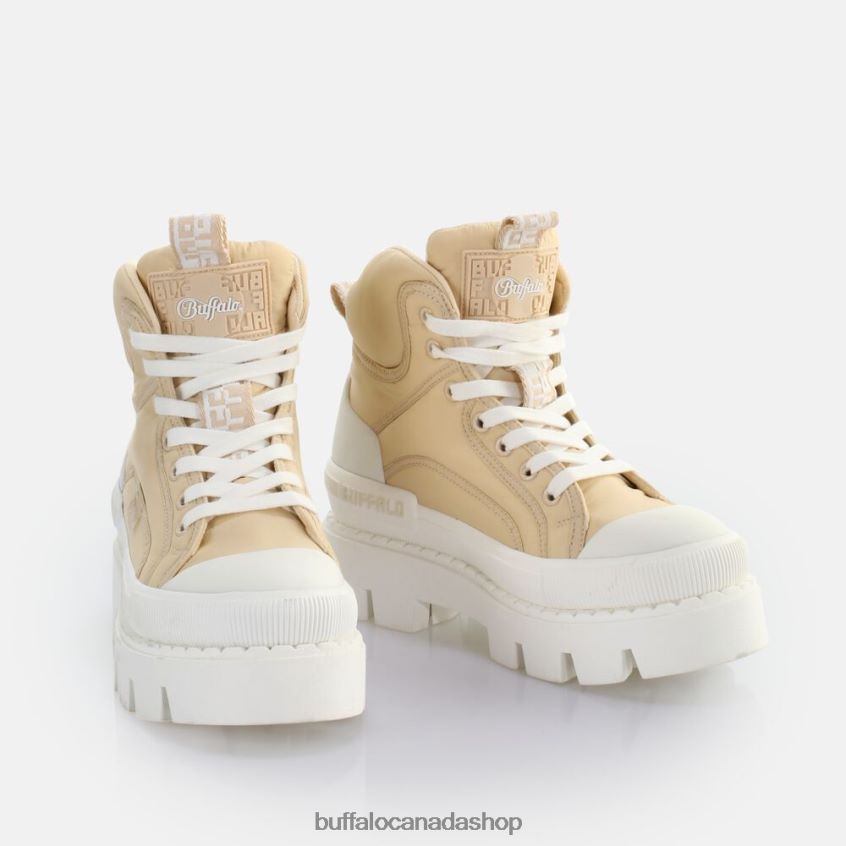 Raven Laceup Mid Sneaker High vegan Cream Buffalo ZL64TZ655 |Sneakers