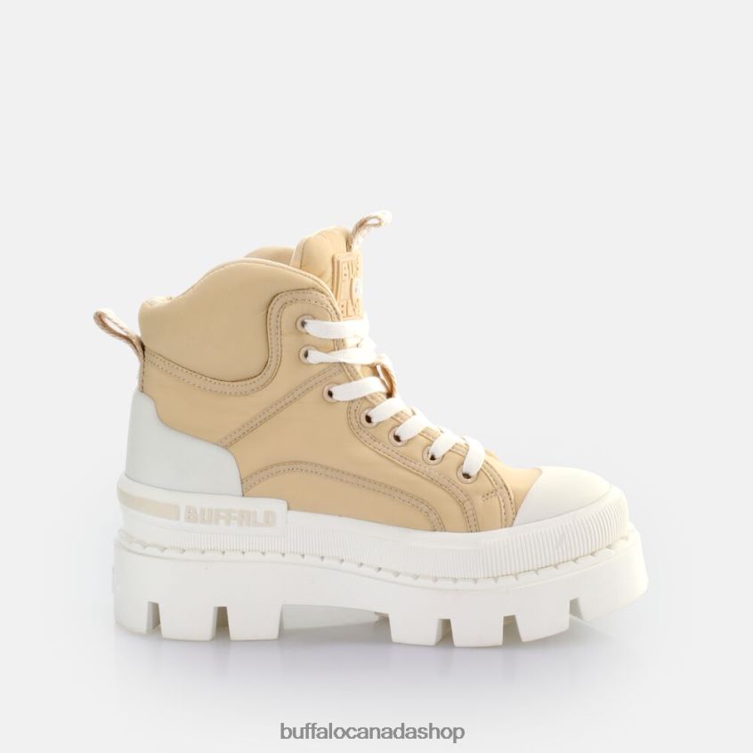 Raven Laceup Mid Sneaker High vegan Cream Buffalo ZL64TZ655 |Sneakers