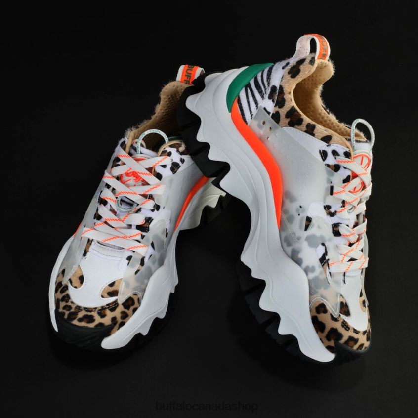 Trail One Sneakers Low vegan White Animal Mix Buffalo ZL64TZ1 |Sneakers