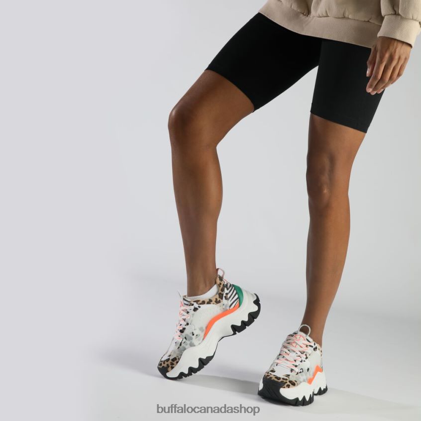 Trail One Sneakers Low vegan White Animal Mix Buffalo ZL64TZ1 |Sneakers