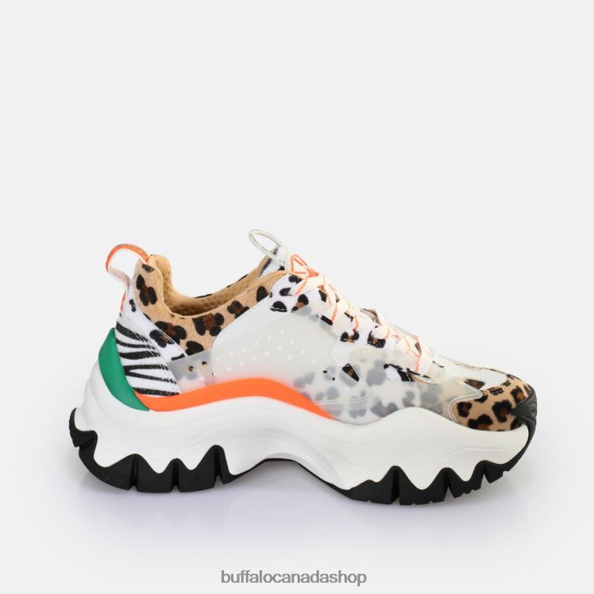 Trail One Sneakers Low vegan White Animal Mix Buffalo ZL64TZ1 |Sneakers