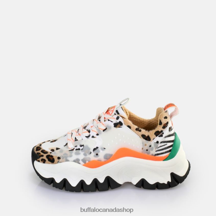 Trail One Sneakers Low vegan White Animal Mix Buffalo ZL64TZ1 |Sneakers