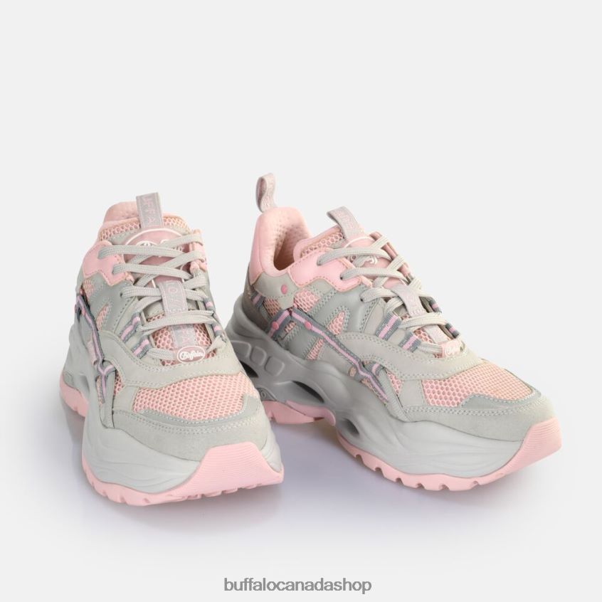 Triplet Hollow Sneaker Low vegan Grey/Pink Buffalo ZL64TZ125 |Sneakers