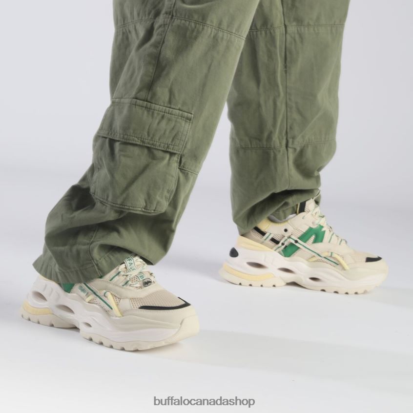 Triplet Hollow Sneakers Low vegan Cream/Green Buffalo ZL64TZ17 |Sneakers