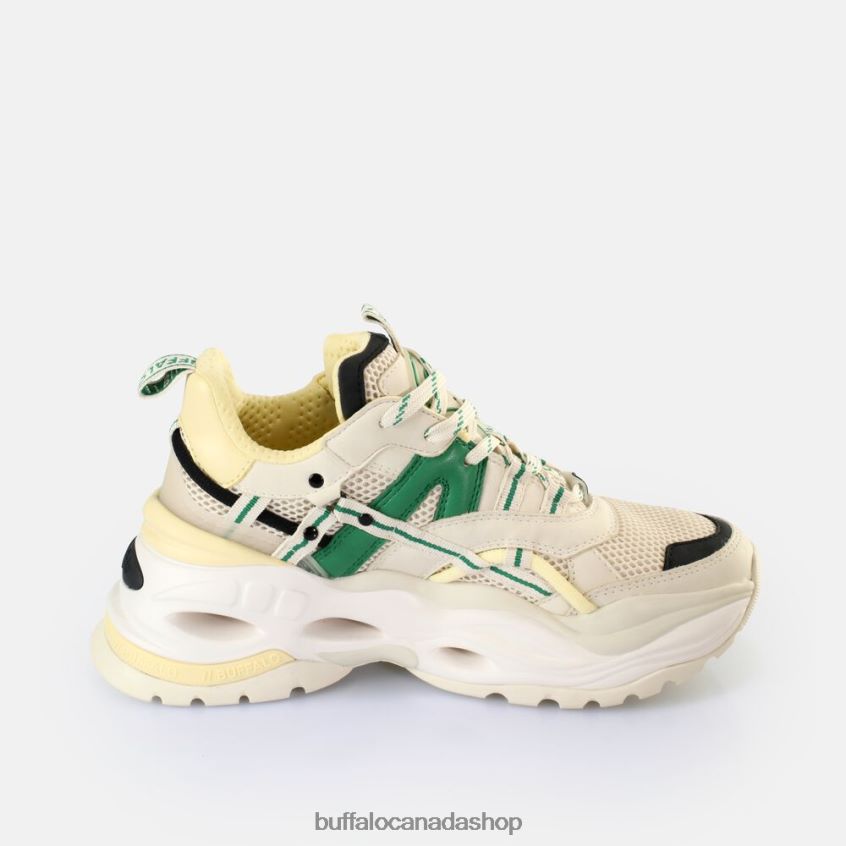 Triplet Hollow Sneakers Low vegan Cream/Green Buffalo ZL64TZ17 |Sneakers