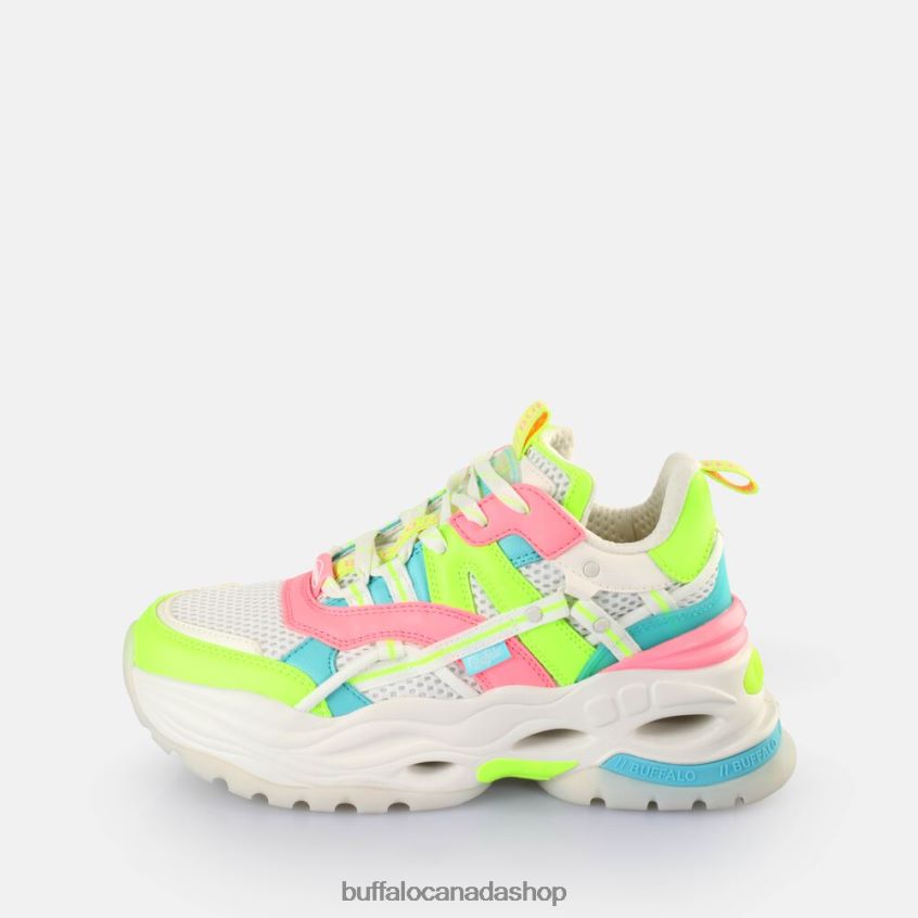 Triplet Hollow Sneakers Low vegan White/Neon Multicolour Buffalo ZL64TZ128 |Sneakers