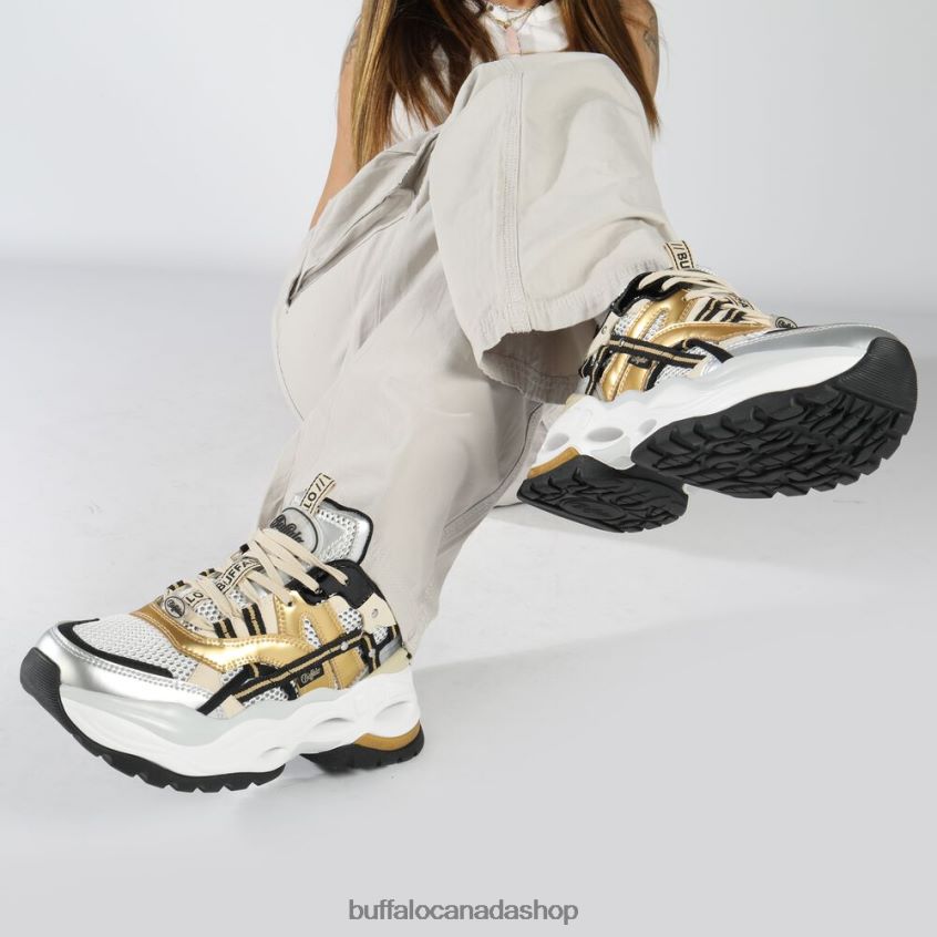 Triplet Hollow trainer Low vegan Gold/Silver/Black Buffalo ZL64TZ129 |Sneakers