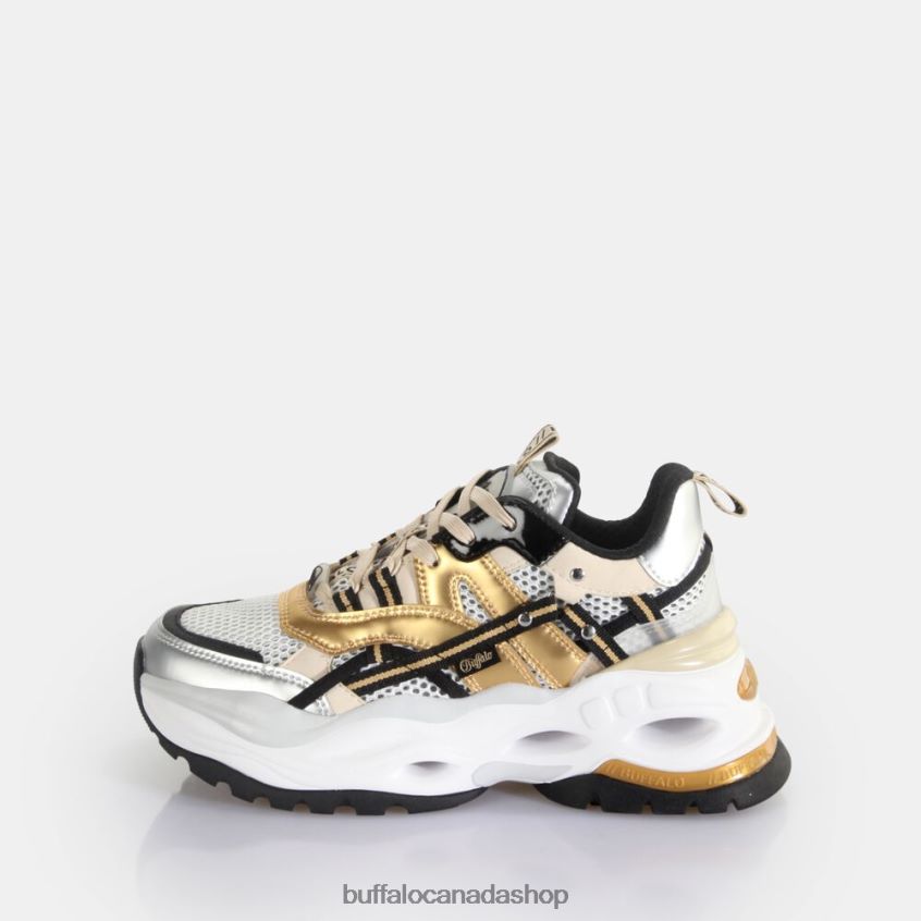 Triplet Hollow trainer Low vegan Gold/Silver/Black Buffalo ZL64TZ129 |Sneakers