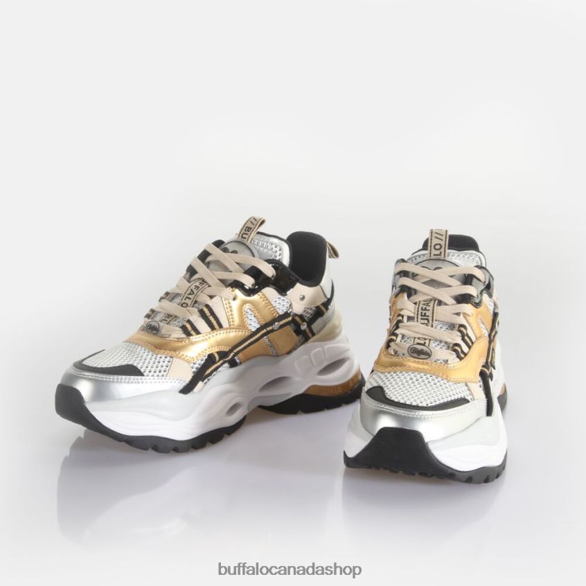 Triplet Hollow trainer Low vegan Gold/Silver/Black Buffalo ZL64TZ129 |Sneakers
