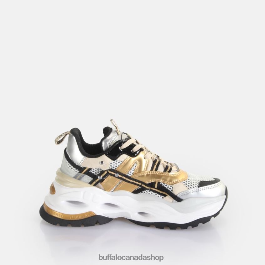 Triplet Hollow trainer Low vegan Gold/Silver/Black Buffalo ZL64TZ129 |Sneakers