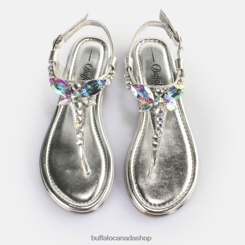 Capri Dragonfly Sandals vegan Silver Buffalo ZL64TZ195 |Sandals