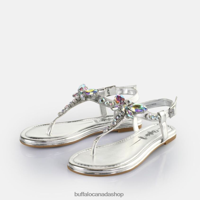 Capri Dragonfly Sandals vegan Silver Buffalo ZL64TZ195 |Sandals