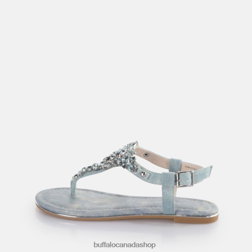 Capri Glam Sandals vegan Water Denim Blue Buffalo ZL64TZ88 |Sandals