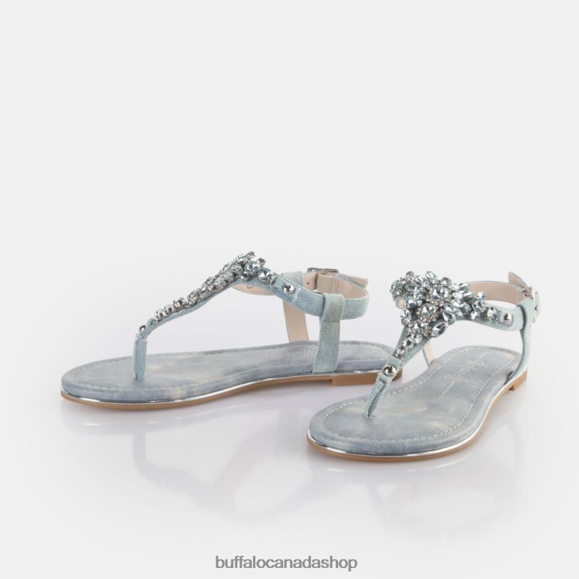 Capri Glam Sandals vegan Water Denim Blue Buffalo ZL64TZ88 |Sandals
