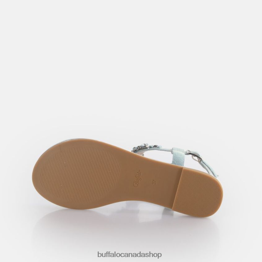 Capri Glam Sandals vegan Water Denim Blue Buffalo ZL64TZ88 |Sandals