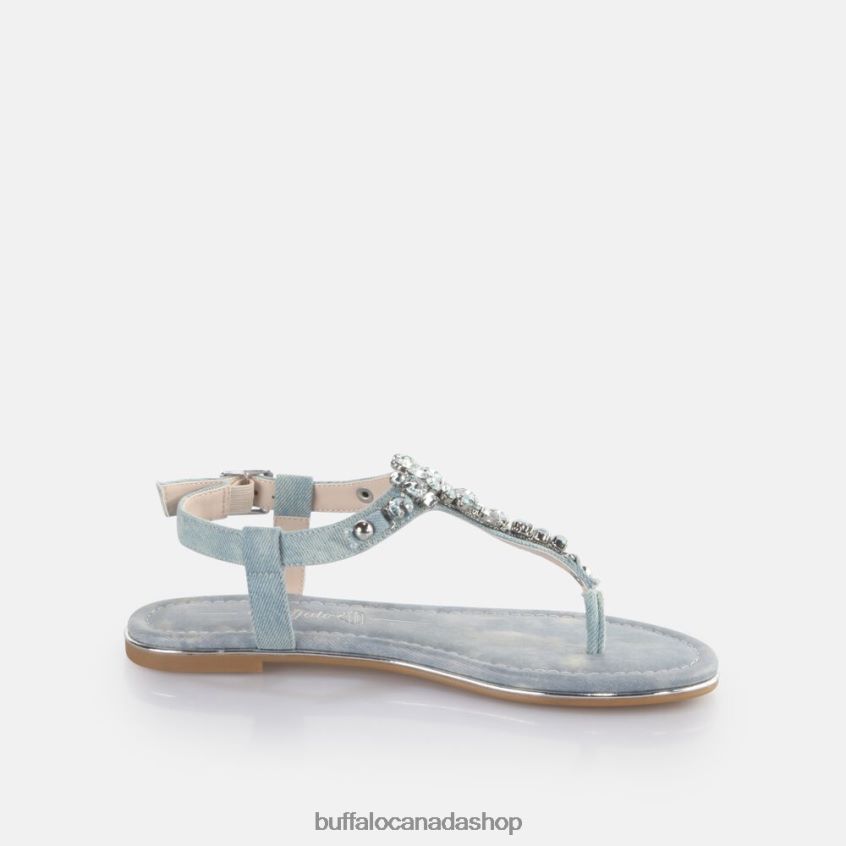 Capri Glam Sandals vegan Water Denim Blue Buffalo ZL64TZ88 |Sandals