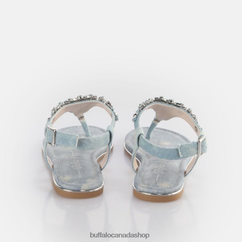 Capri Glam Sandals vegan Water Denim Blue Buffalo ZL64TZ88 |Sandals