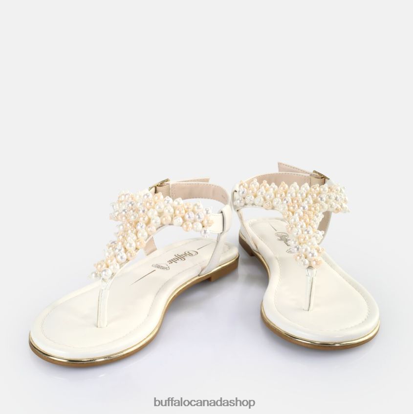 Capri Pearl Sandals vegan Cream Buffalo ZL64TZ407 |Sandals