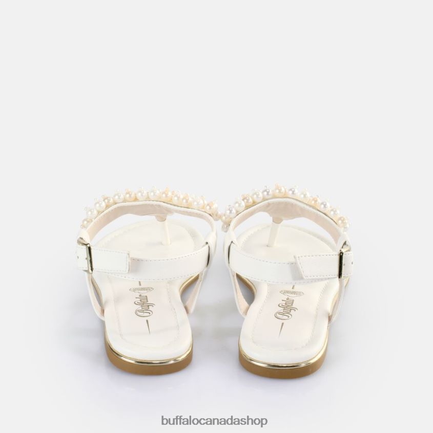 Capri Pearl Sandals vegan Cream Buffalo ZL64TZ407 |Sandals