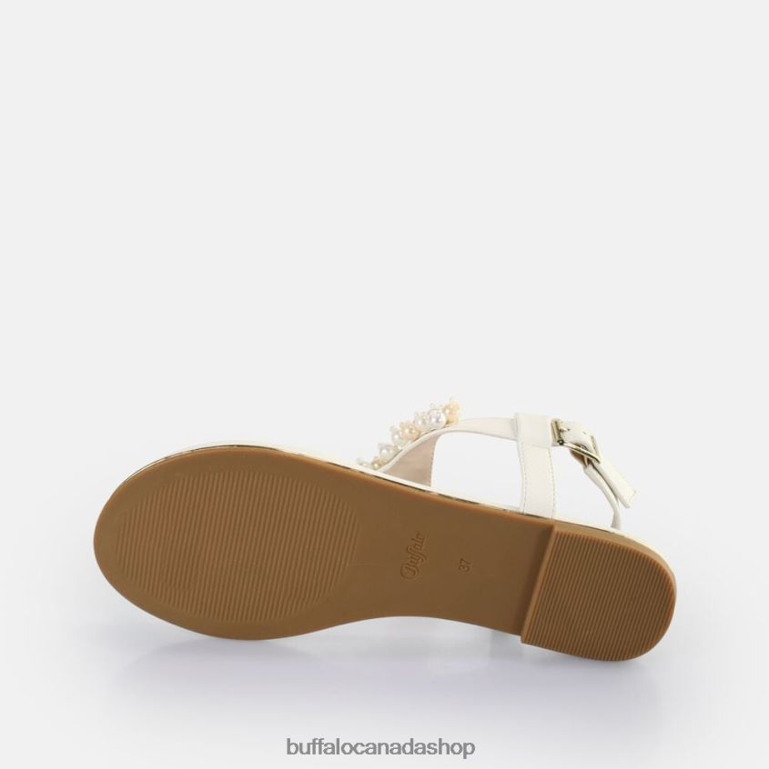 Capri Pearl Sandals vegan Cream Buffalo ZL64TZ407 |Sandals