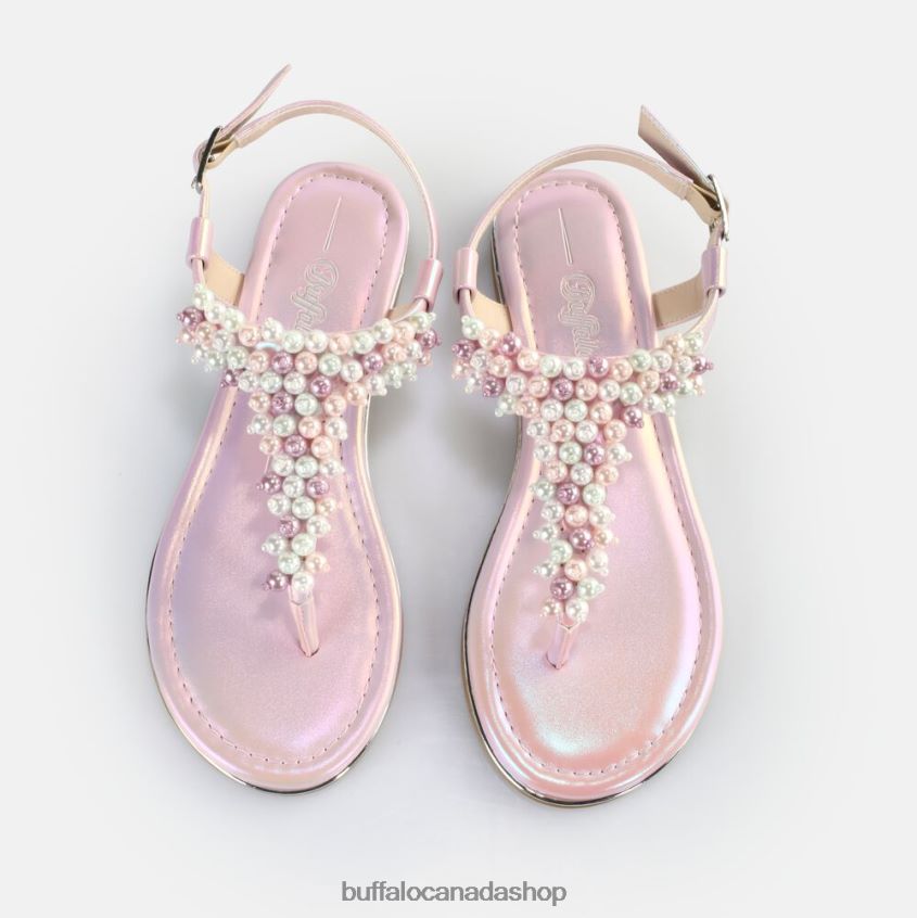 Capri Pearl Sandals vegan Metallic Lavender Buffalo ZL64TZ408 |Sandals