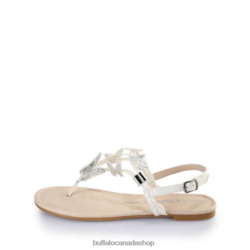 Capri Sparkling Butterfly Sandals vegan Pearl White Buffalo ZL64TZ385 |Sandals